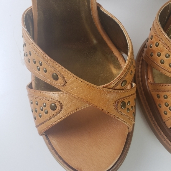 New Chinese Laundry Leather Heeled Sandals Size 8 - Picture 6 of 9